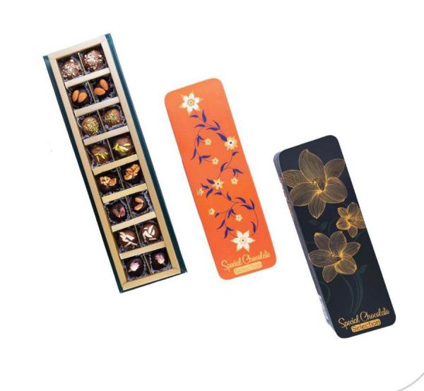 ترافل خرمایی مغزدار با روکش شکلات (هاردباکس)